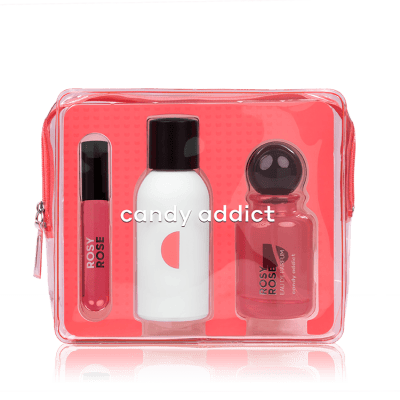كاندي أديكت - مجموعة روزي روز تريو أو دو برفيوم 50 مل + عطر للشعر 50 مل + زيت عطري 10 مل - Ebuy.sa