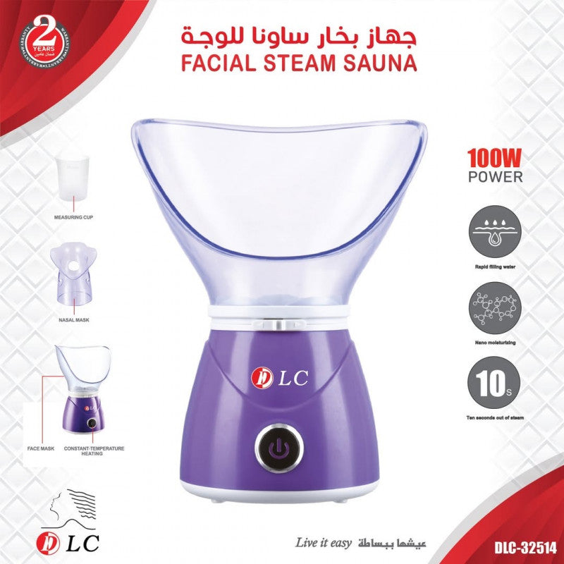 Facial sauna steamer for cleansing and moisturizing