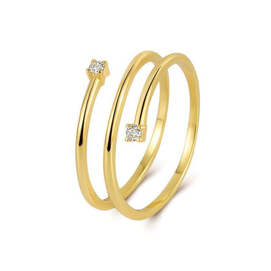 قطعة خاتم فضة 925 أنيق قابل للتعديل للنساء - Ebuy.sa