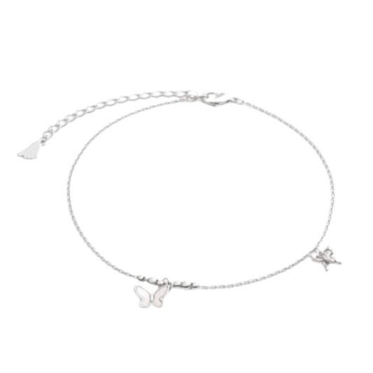  خلخال نسائي أنيق بلون فضي - Ebuy.sa