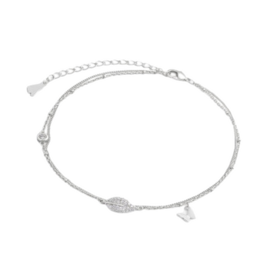  خلخال نسائي ناعم بلون فضي - Ebuy.sa