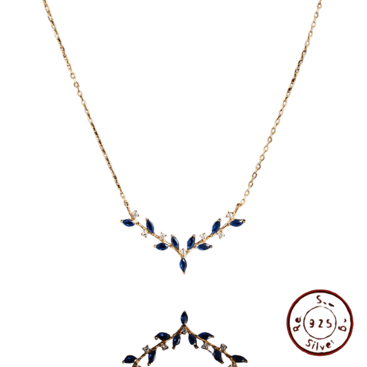 قلادة بتصميم قرون غزال من فضة 925 - Ebuy.sa