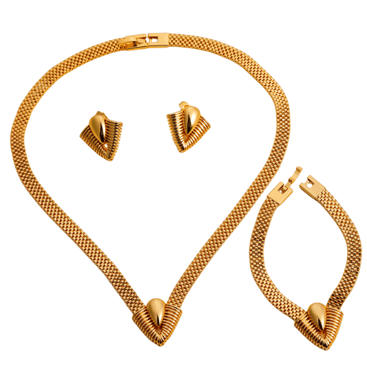 طقم مجوهرات نسائي فاخر مكون من 3 قطع - Ebuy.sa