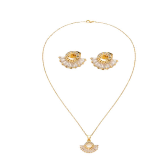  طقم نسائي ملفت باللون الذهبي - Ebuy.sa