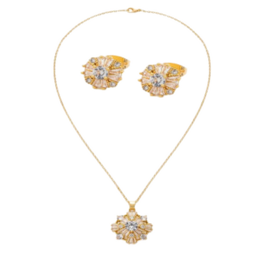  طقم نسائي ملفت باللون الذهبي - Ebuy.sa