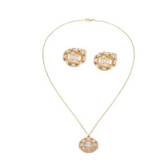  طقم نسائي جذاب باللون الذهبي - Ebuy.sa