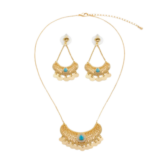  طقم نسائي مميز باللون الذهبي - Ebuy.sa
