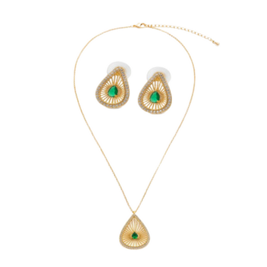  طقم نسائي أنيق بلون ذهبي - Ebuy.sa