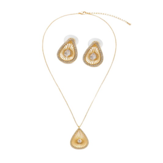  طقم نسائي أنيق بلون ذهبي - Ebuy.sa