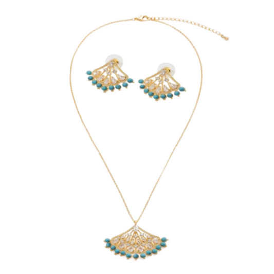  طقم نسائي فاخر باللون الذهبي - Ebuy.sa