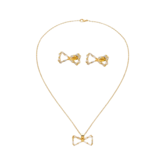  طقم نسائي راقي باللون الذهبي - Ebuy.sa