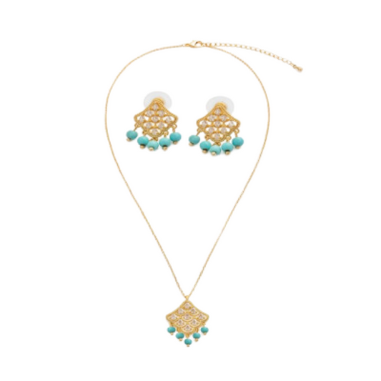  طقم نسائي راقي بلون ذهبي - Ebuy.sa