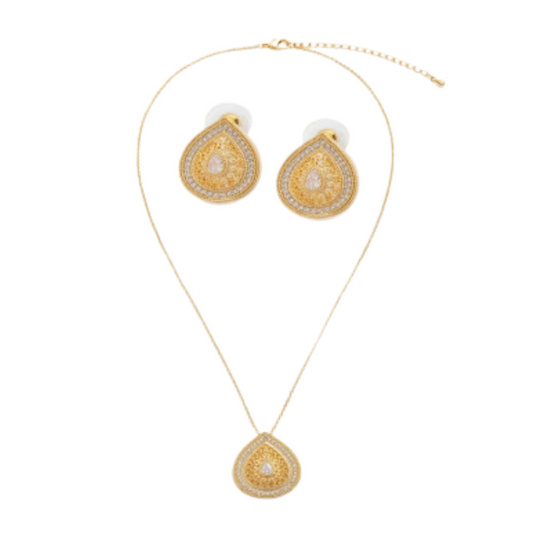  طقم نسائي فاخر باللون الذهبي - Ebuy.sa