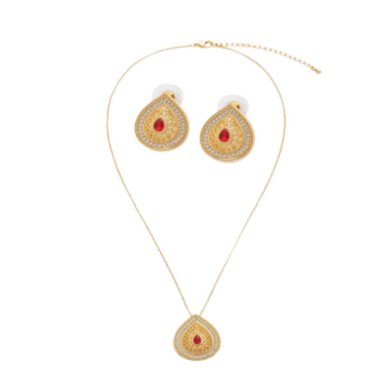  طقم نسائي فاخر باللون الذهبي - Ebuy.sa