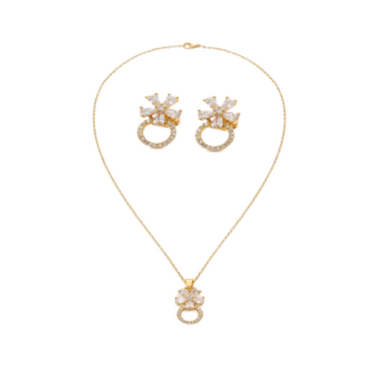  طقم نسائي كلاسيك باللون الذهبي - Ebuy.sa