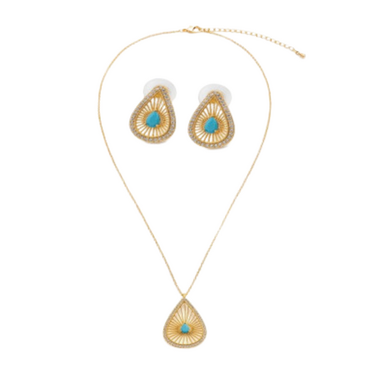  طقم نسائي أنيق بلون ذهبي - Ebuy.sa