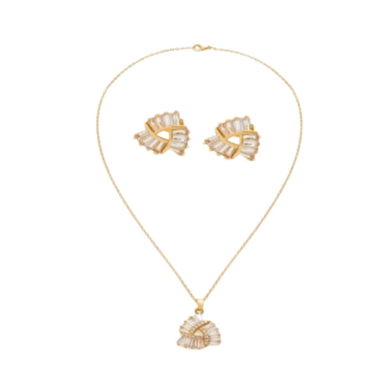  طقم نسائي ناعم باللون الذهبي - Ebuy.sa