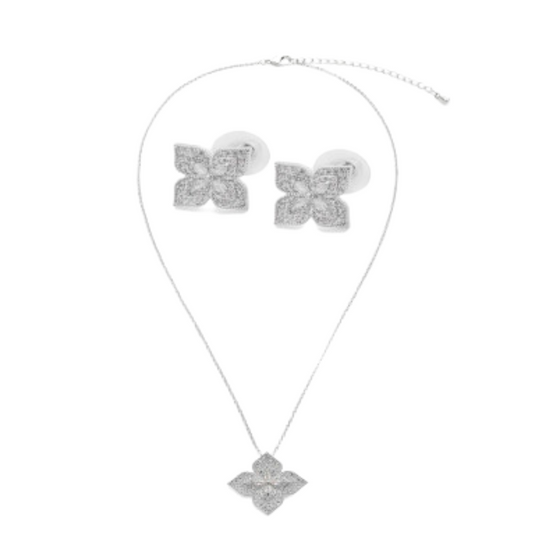  طقم نسائي أنيق باللون الفضي - Ebuy.sa