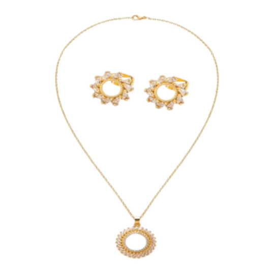  طقم نسائي أنيق باللون الذهبي - Ebuy.sa
