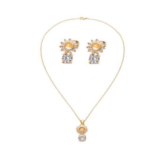  طقم نسائي أنيق باللون الذهبي - Ebuy.sa