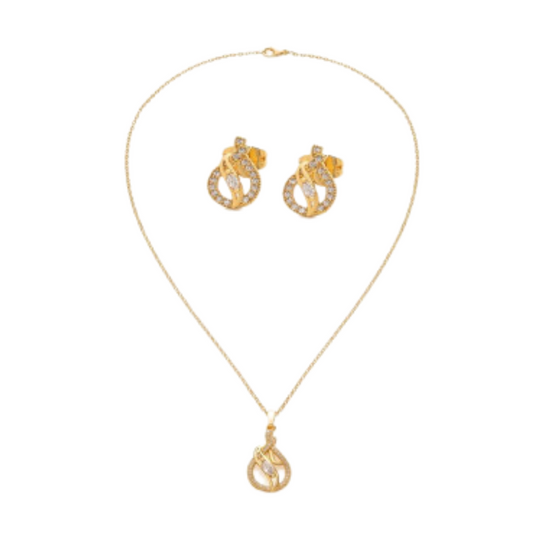  طقم نسائي أنيق باللون الذهبي - Ebuy.sa