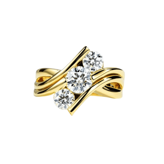 خاتم مويسانتي 2 قيراط من الفضة الخالصة 925 - Ebuy.sa