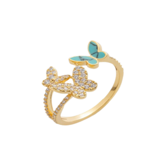  خاتم نسائي بتصميم ناعم بلون ذهبي - Ebuy.sa