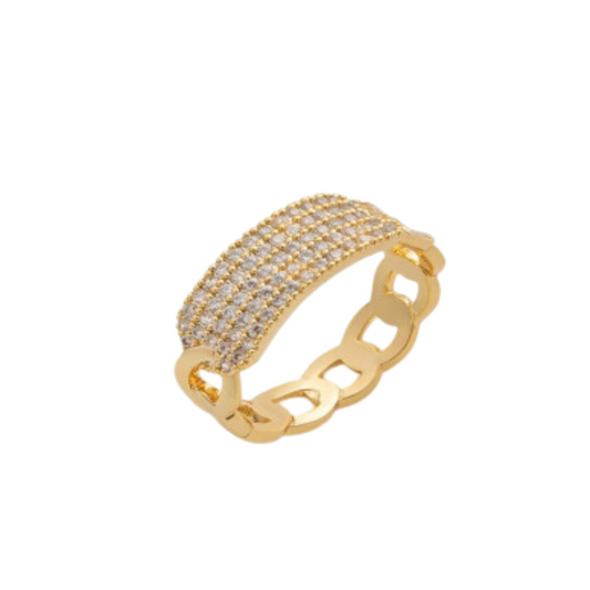  خاتم نسائي بتصميم ملفت بلون ذهبي - Ebuy.sa