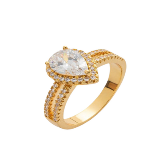  خاتم نسائي بتصميم جذاب بلون ذهبي - Ebuy.sa