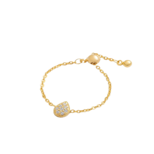  خاتم نسائي بتصميم عصري بلون ذهبي - Ebuy.sa