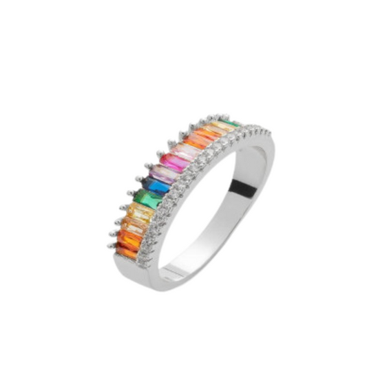  خاتم نسائي بتصميم جذاب بلون فضي - Ebuy.sa