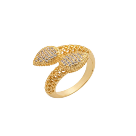  خاتم نسائي بتصميم كلاسيك بلون ذهبي - Ebuy.sa