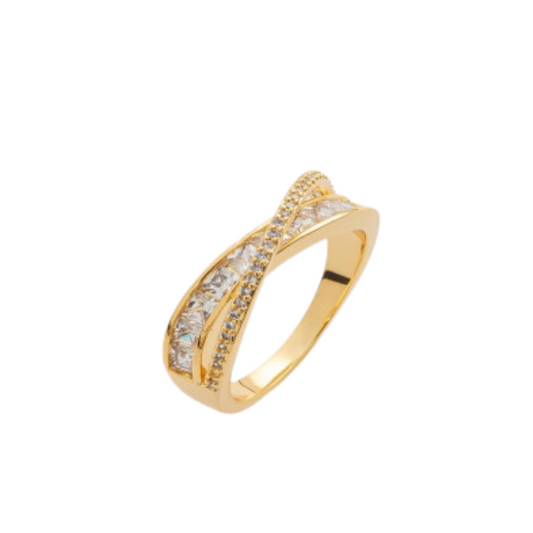  خاتم نسائي بتصميم كلاسيك بلون ذهبي - Ebuy.sa