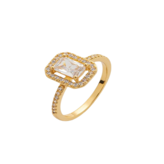  خاتم نسائي بتصميم فاخر بلون ذهبي - Ebuy.sa