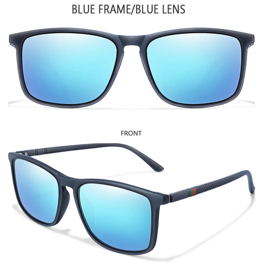 نظارة شمسية فاخرة مستطيلة مستقطبة – مضادة للرياح وحماية UV400 للجنسين