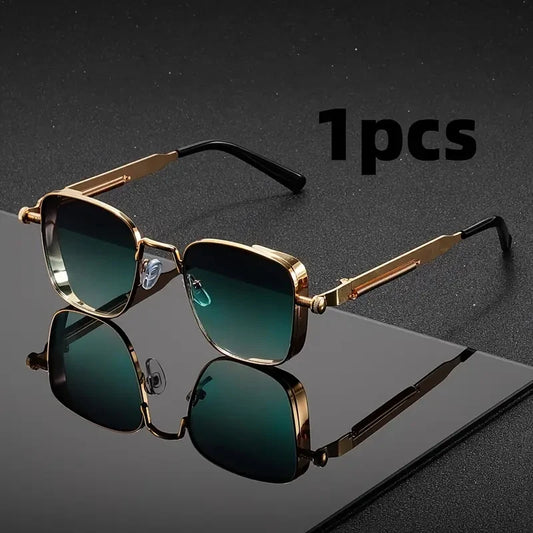 نظارة شمسية رجالية مستطيلة مستقطبة بإطار معدني أنيق