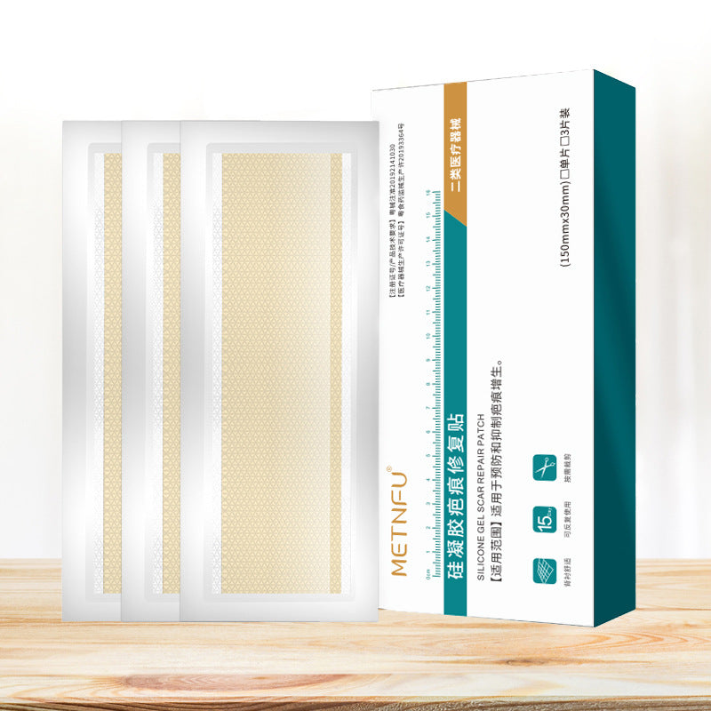 Silicone adhesive for removing scars and wrinkles