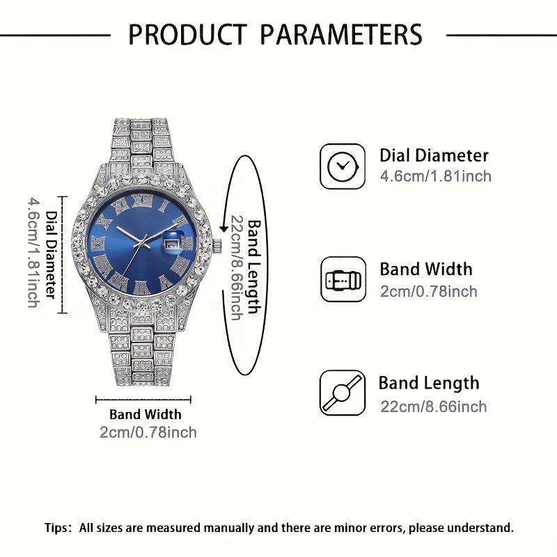 ساعة معصم أنيقة للرجال بتقنية الكوارتز مع حزام فولاذي - Ebuy.sa