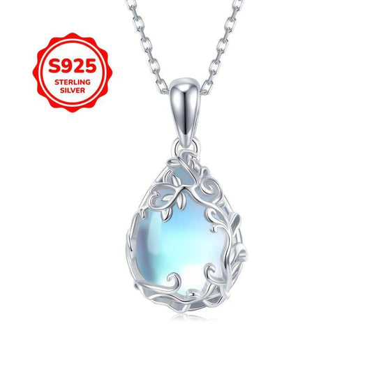 قلادة بتصميم كرمة نابضة بالحياة من فضة 925 - Ebuy.sa