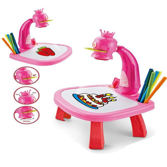 بروجكتور مع طاولة الوان -زهري - Ebuy.sa