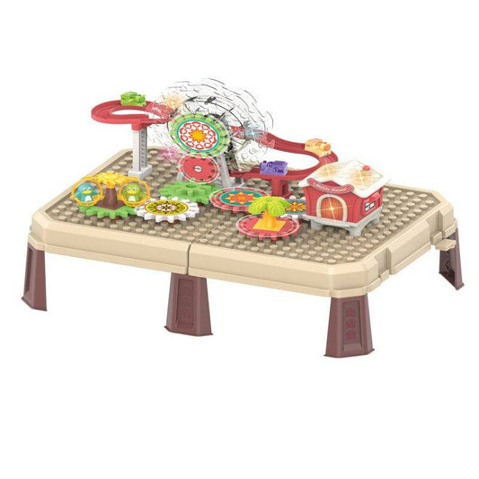 طاولة مكعبات بناء متعددة الوظائف مصنوعة من البلاستيك  مع صوت وضوء - Ebuy.sa