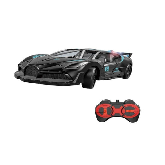 سيارة السباق ريموت كنترول شحن 1:14 مع رذاذ ضبابي  وبطارية, أزرق - Ebuy.sa