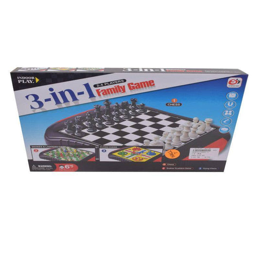 لعبة شطرنج ولودو والسلم والثعبان 3 في 1 #FJY-1926702 - Ebuy.sa