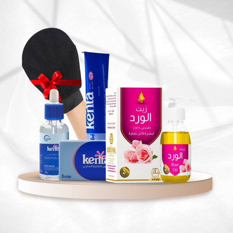 مجموعة كينتا لتفتيح المناطق الحساسة واليدين + زيت الورد - Ebuy.sa