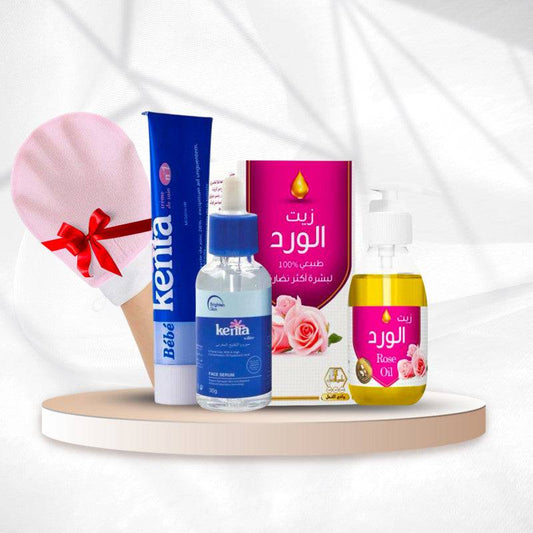 مجموعة النعومة الطبيعية بزيت الورد و منتجات كينتا - Ebuy.sa