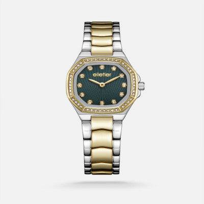 ساعة نسائيه بسير ستيل بلون فضي وذهبي - Ebuy.sa