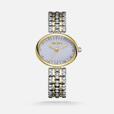 ساعة نسائيه ستيل بلون فضي وذهبي - Ebuy.sa