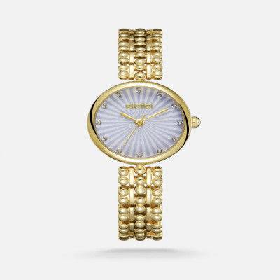 ساعة نسائيه بتصميم عصري بلون ذهبي - Ebuy.sa