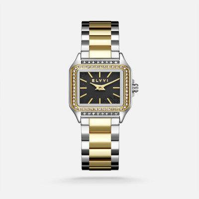 ساعة نسائيه من الستيل بلون فضي وذهبي - Ebuy.sa