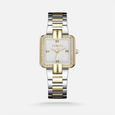 ساعة نسائيه ستيل بلون فضي وذهبي - Ebuy.sa